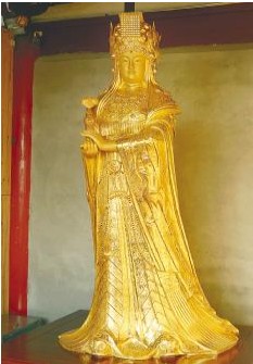 全球最大黄金妈祖像铸造完工 将安座湄洲祖庙
